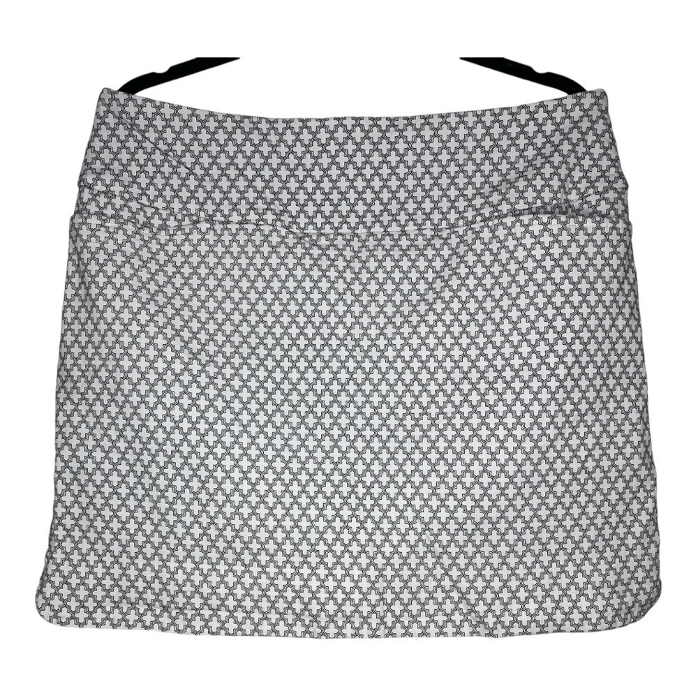 SC & CO Tennis Golf Skort Stretch Pockets Black White Tummy Control Size XLG